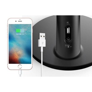 Candeeiro de mesa com USB e sensor de luz 12W CCT dimável