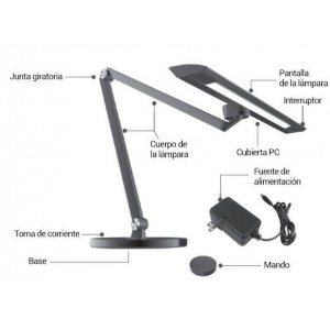 Candeeiro de mesa com comando 12W CCT Dimável