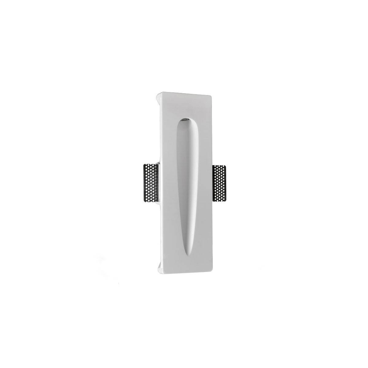 Aplique de parede em gesso de embutir  "GOTA" - 1W - Trimless