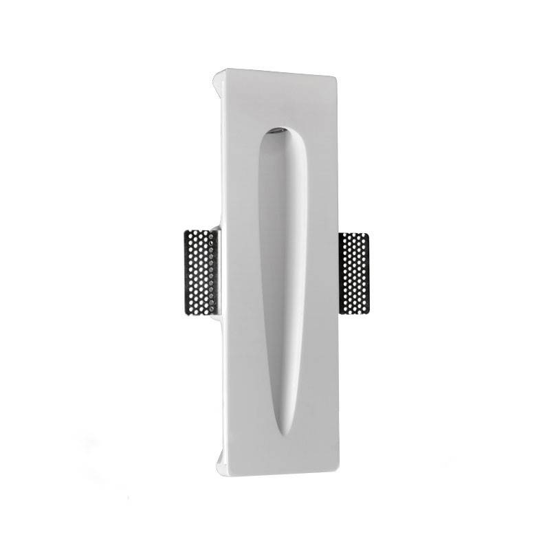 Aplique de parede em gesso de embutir  "GOTA" - 1W - Trimless