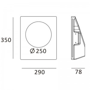 Aplique de gesso encastrável para parede "MELON 2" GU10