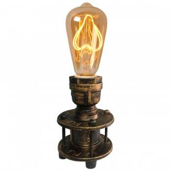 Candeeiro de mesa vintage cor bronze E27 Candeeiro de mesa vintage cor bronze E27