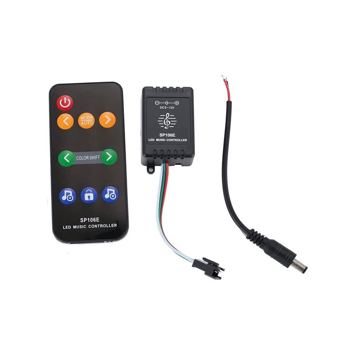 Controlador musical para fitas LED RGB comando com 9 teclas WS2811/WS2812B/SK6812