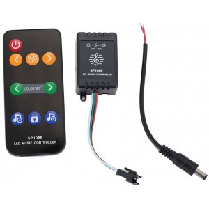 Controlador musical para fitas LED RGB comando com 9 teclas WS2811/WS2812B/SK6812