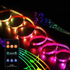 Controlador musical para fitas LED RGB comando com 9 teclas WS2811/WS2812B/SK6812