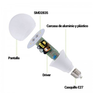 Lâmpada LED E27 10W A60 dimável