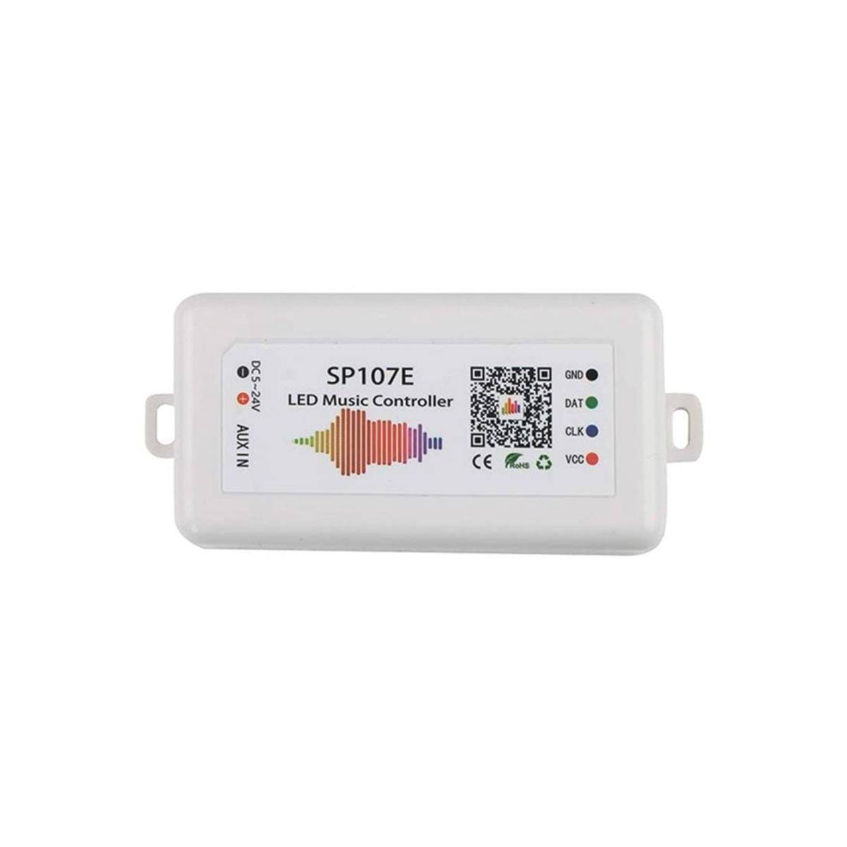 Controlador musical para fita LED RGBW IC Pixel SPI Bluetooth e Wifi