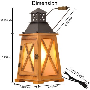 Candeeiro de mesa farol de madeira "GOBEL"