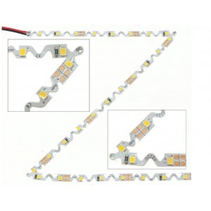 Faixa de LED 12V-DC 36W 6 mm Zig Zag IP20 (SMD2835 60ch/m) Rolo 5 metros