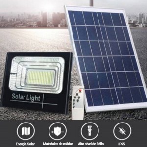 Projetor LED solar 60W com comando IP65