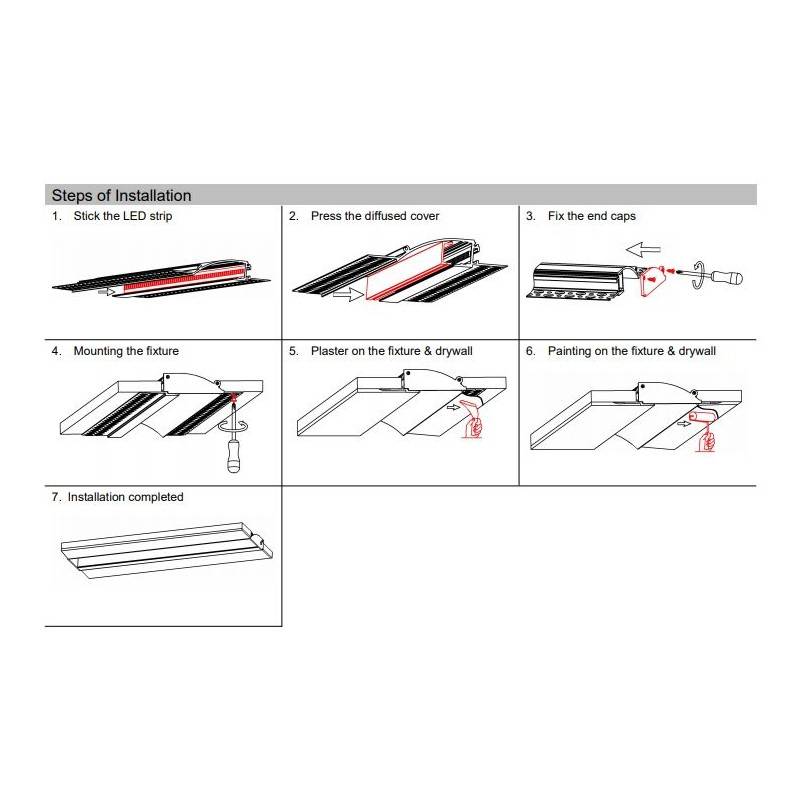 Perfil de Alumínio Integração Parede gesso/ Pladur 18.5X15.5 (2m)