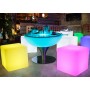 Cubo LED luminoso RGBW RESINA BRANCA, 40CM. 5W, IP65, SEM FIOS