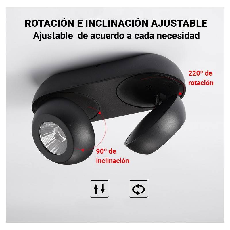 Aplique de parede duplo LED "LOOK- 2" ​​18W