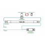 Tubo LED Nano Plástico ABS T8 9W 60cm opalino Tubo LED Nano Plástico ABS T8 9W 60cm opalino