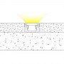 Perfil para fita de LED para encastrar no piso 22x13mm (2m)