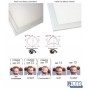 Painel LED encastrável slim 60X60 cm 42W 3300lm moldura branca Painel LED encastrável slim 60X60 cm 42W 3300lm moldura branca