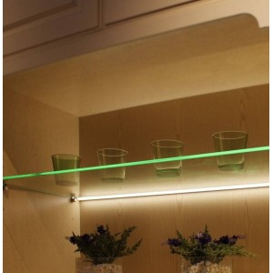 Perfil para fita LED para vidro e estante 25x14mm (2m)