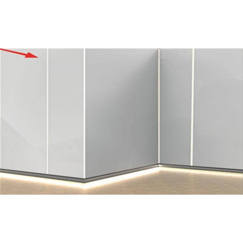 Difusor preto para perfil de integração de gesso / pladur (2m) Difusor preto para perfil de integração de gesso / pladur (2m)