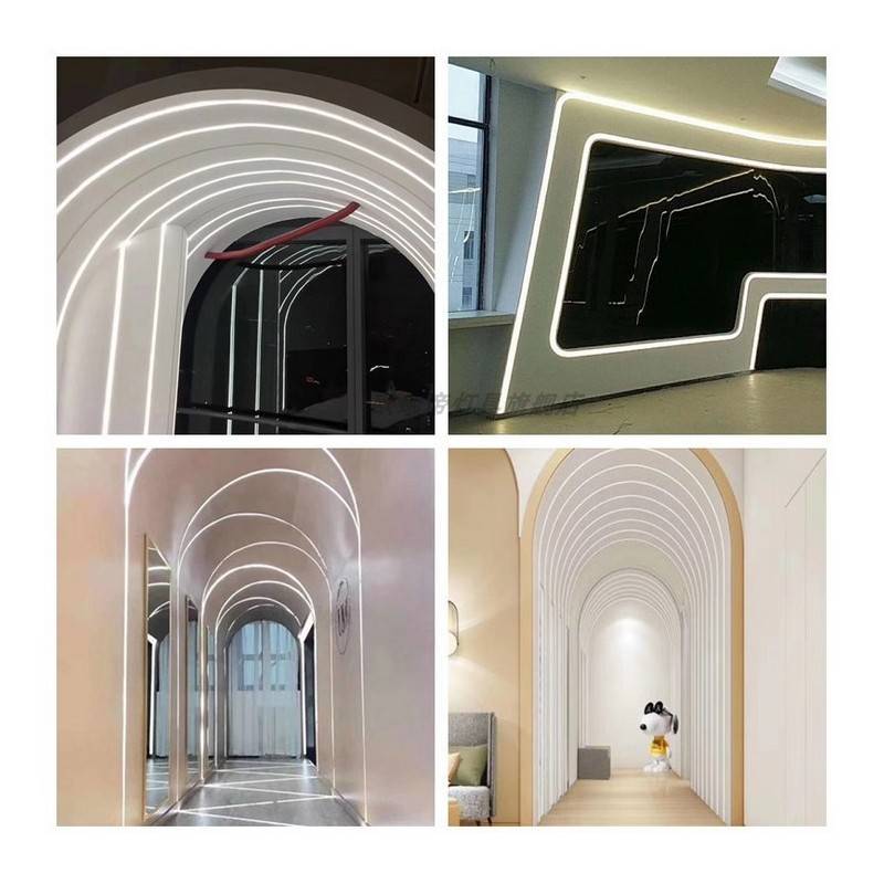 Perfil de silicone flexível 10x18mm para fita de LED em néon (5m)