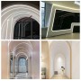Perfil de silicone flexível de 16x16mm para Fita de LED a néon (5m) Perfil de silicone flexível de 16x16mm para Fita de LED a néon (5m)