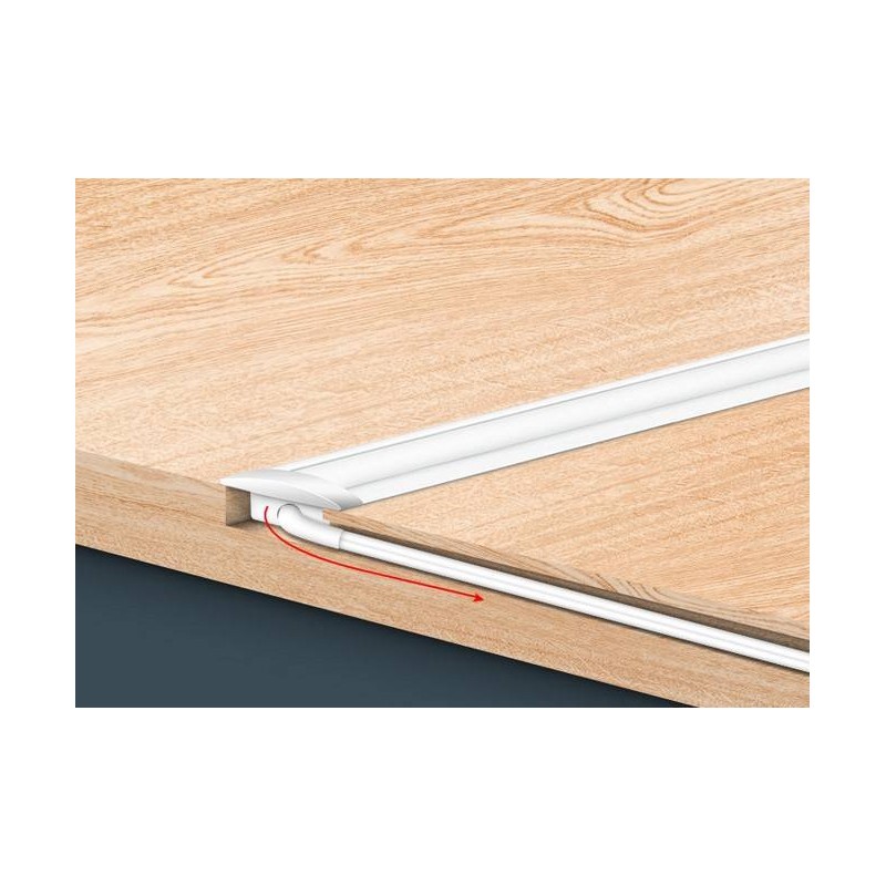 Perfil de alumínio 23x8mm para encastrar 1 ou 2 metros