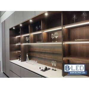 Perfil de alumínio 23x8mm para encastrar 1 ou 2 metros