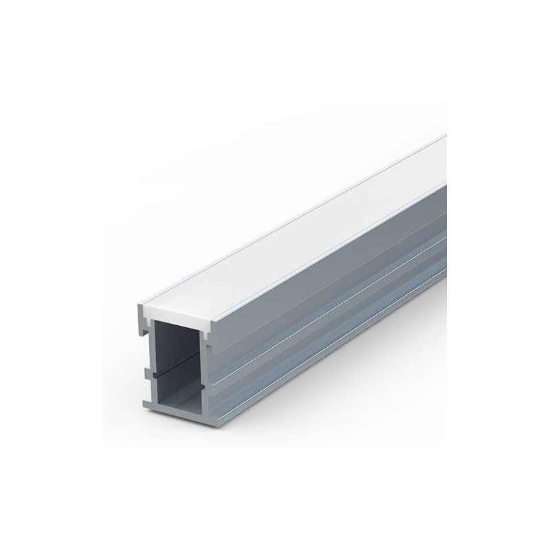 Perfil encastrável em pisos 21x26mm, IP44, resistente ao pisar