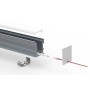Perfil encastrável em pisos 21x26mm, IP44, resistente ao pisar Perfil encastrável em pisos 21x26mm, IP44, resistente ao pisar