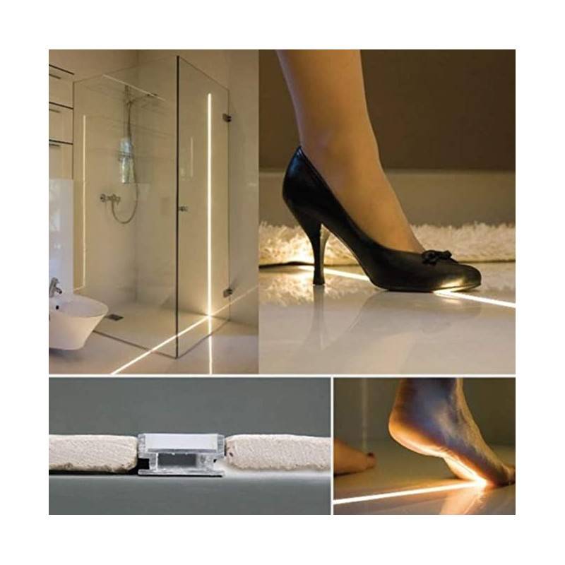 Perfil de alumínio impermeável encastrável chão 27x11mm (2m)