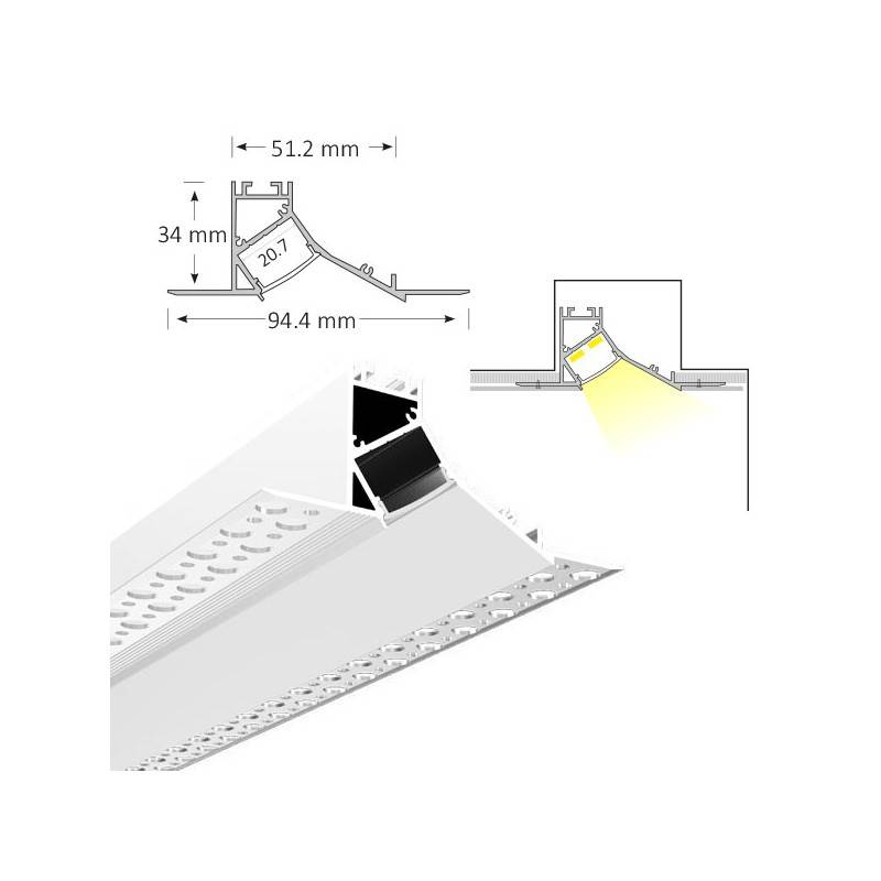 Tampa para Perfil de Integração de Gesso / Pladur (BPERFALP126)