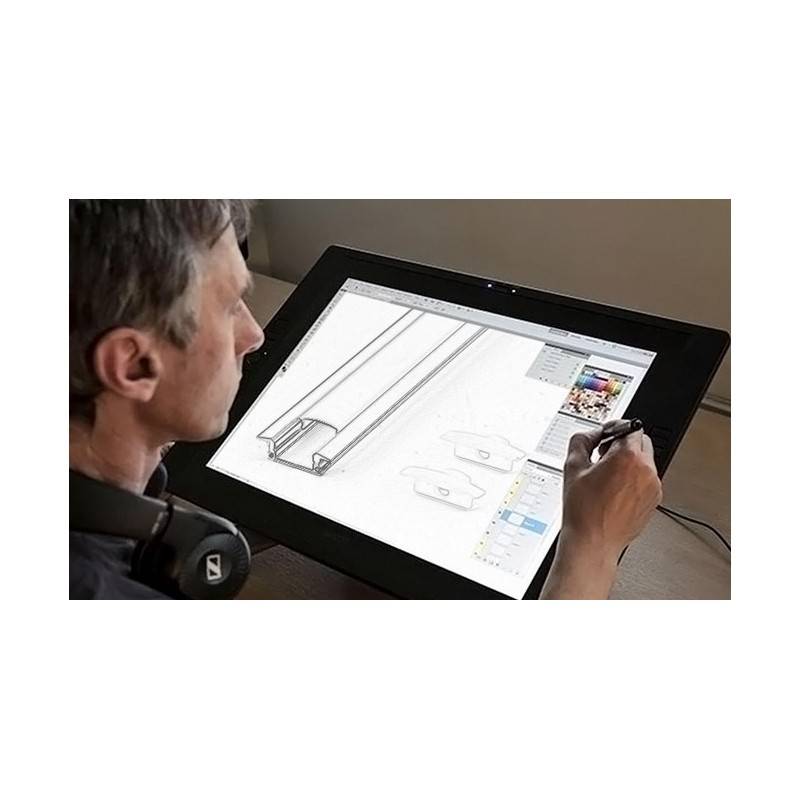 Difusor preto para perfil de fita LED de 17mm (2m)