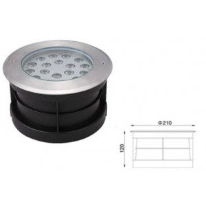 Foco de piso LED encastrável 18W 12V 3000K IP67