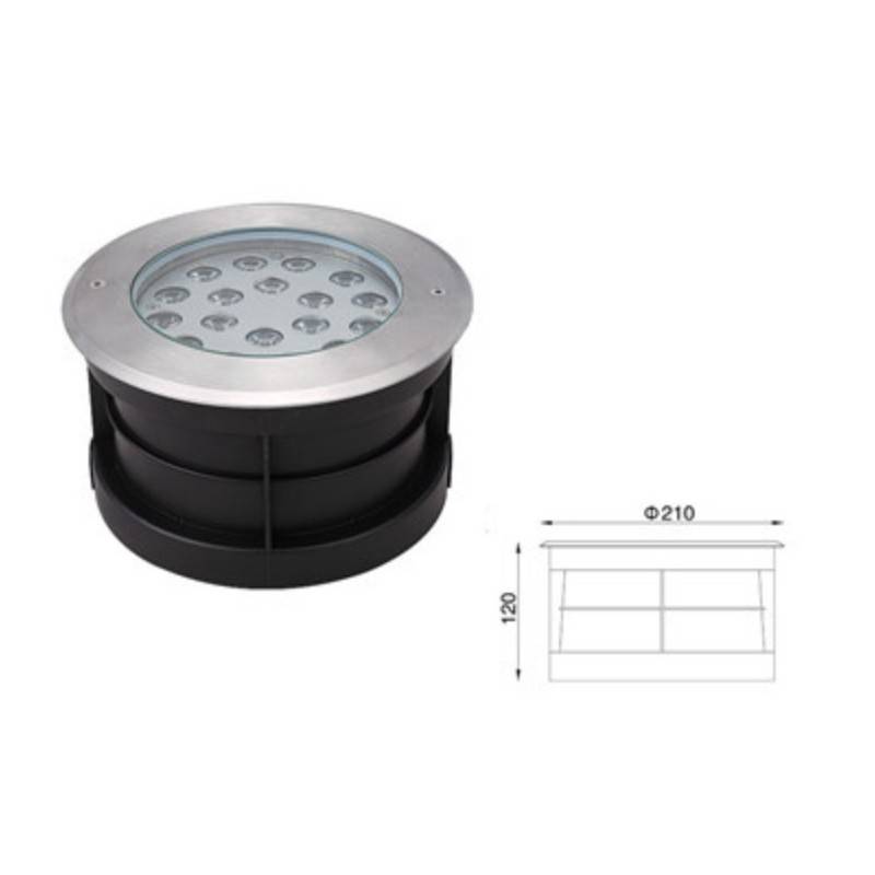 Foco de piso LED encastrável 18W 12V 3000K IP67