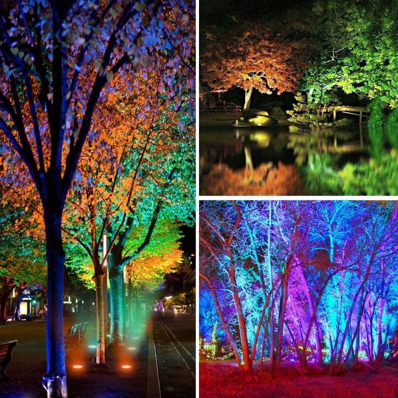Foco Iluminador de piso LED RGB de alta potência 18W 12V IP67 Foco Iluminador de piso LED RGB de alta potência 18W 12V IP67