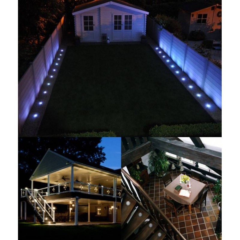 Kit de 6 luzes de piso encastráveis Ø58x9mm 0,5W 12V-DC IP67