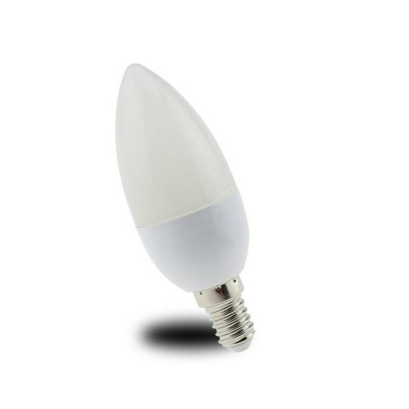 Lâmpada vela LED E14 C37 5W 300lm Opalina