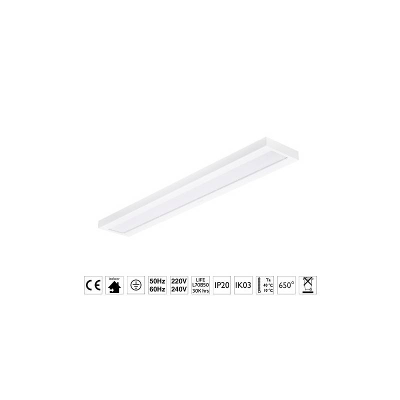 Painel LED encastrável 120x20cm 34W 4000ºK 3400lm UGR25 - Philips
