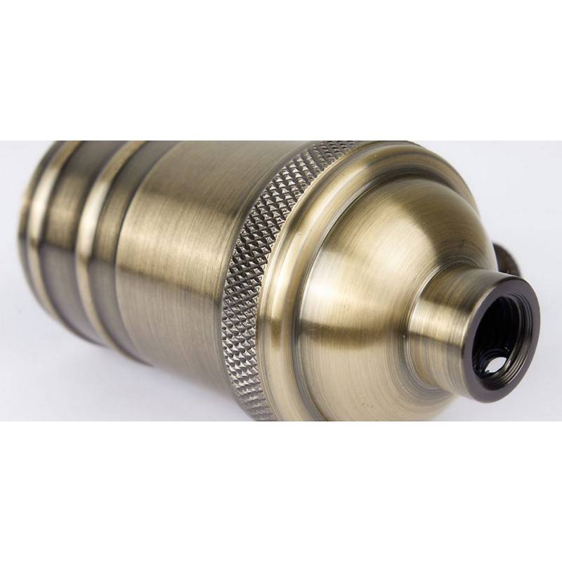 Porta-lâmpada E27 estilo vintage acabamento bronze com interruptor Porta-lâmpada E27 estilo vintage acabamento bronze com interruptor