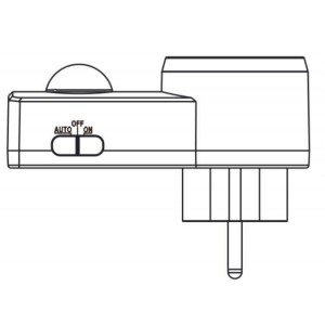 Tomada com sensor de movimento 120° IP20