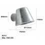 Aplique de parede para exterior "Steel" IP44 GU10 Aplique de parede para exterior "Steel" IP44 GU10