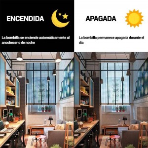 Lâmpada LED E27 com sensor crepuscular 7W A60