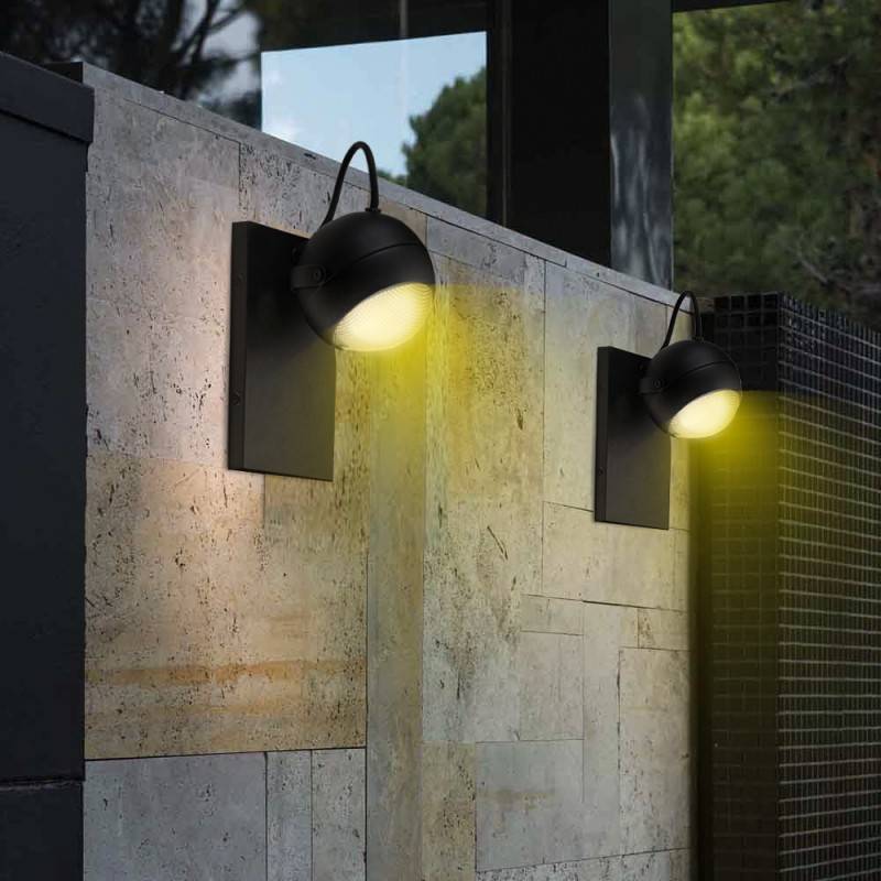 Luminária de parede exterior "CÍCLOPE" IP44 GU10 Arandela LED