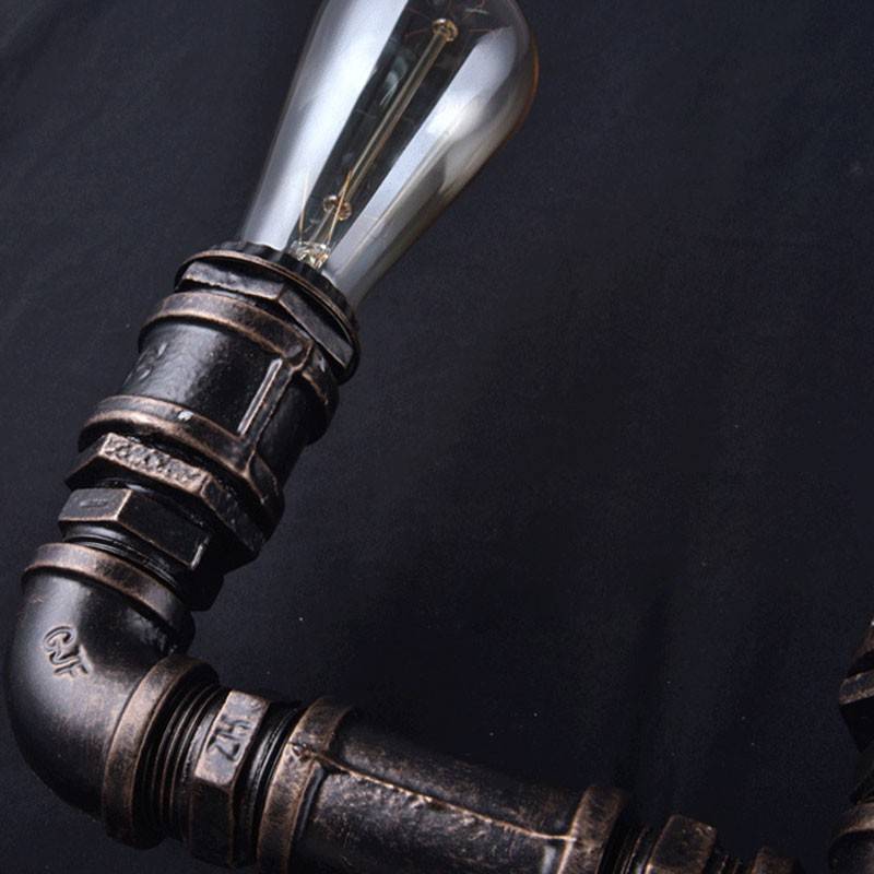 Aplique de parede vintage tubos "COPPER"