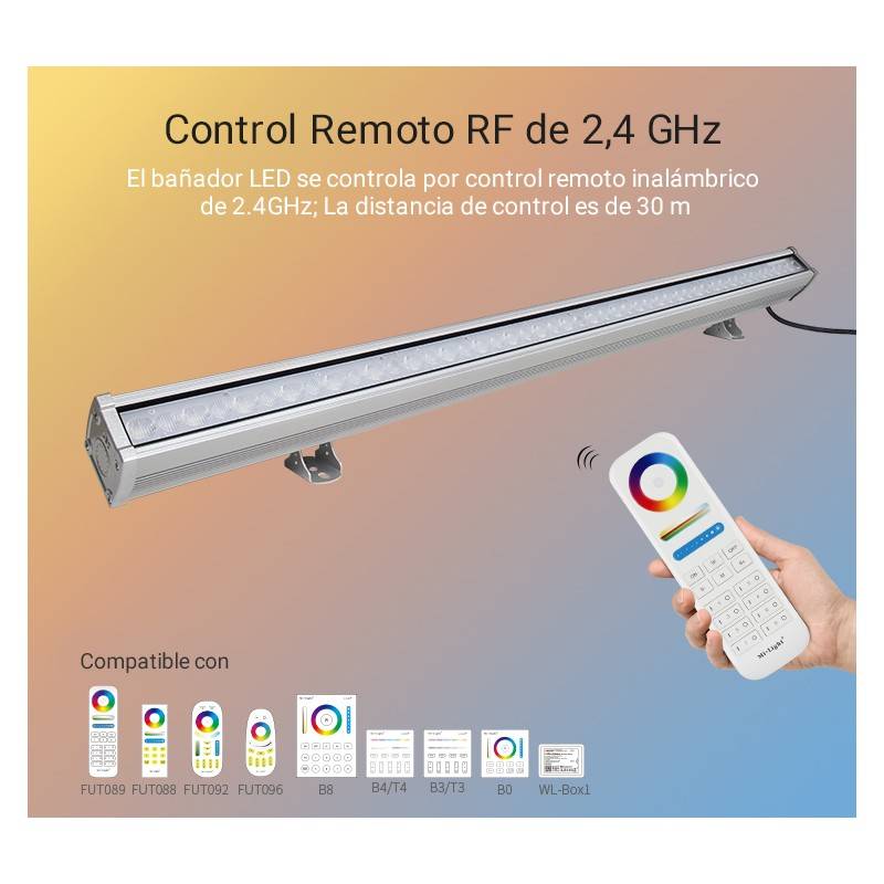 Banhador LED de parede RGB+CCT 48W controle RF/WiFi | Mi Light