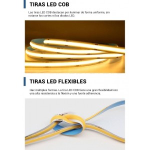 Fita LED COB 24V-AC 10MM 24V IP20 - Rolo de 10 metros