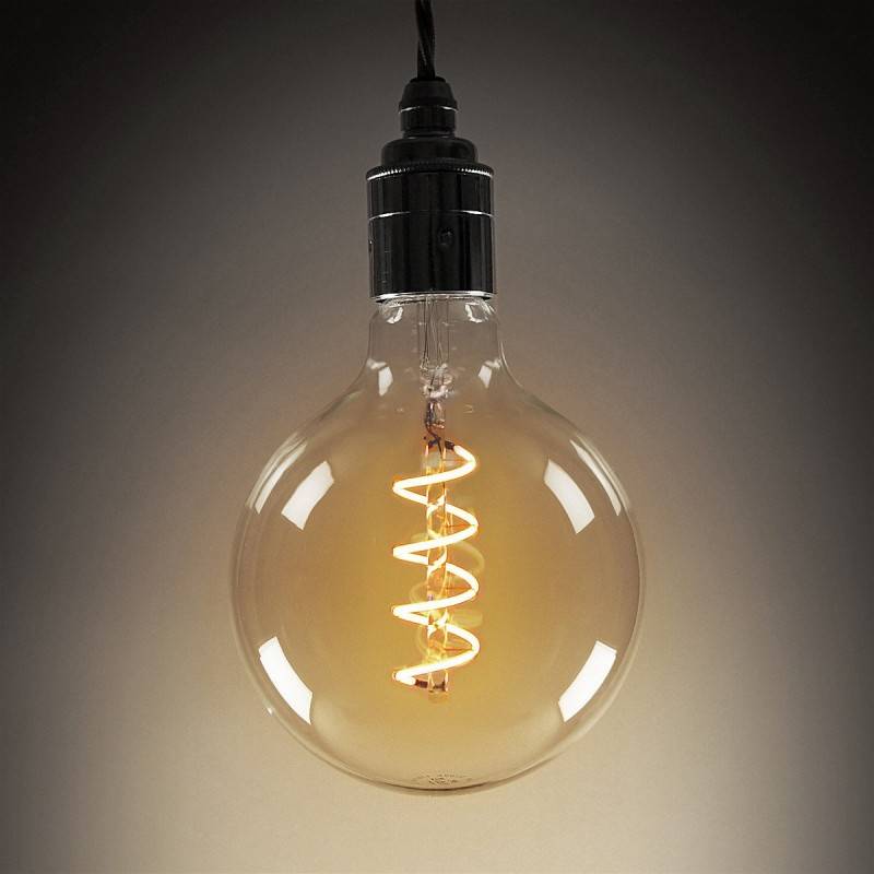 Lâmpada LED Vintage globo filamento espiral E27 G125 4W