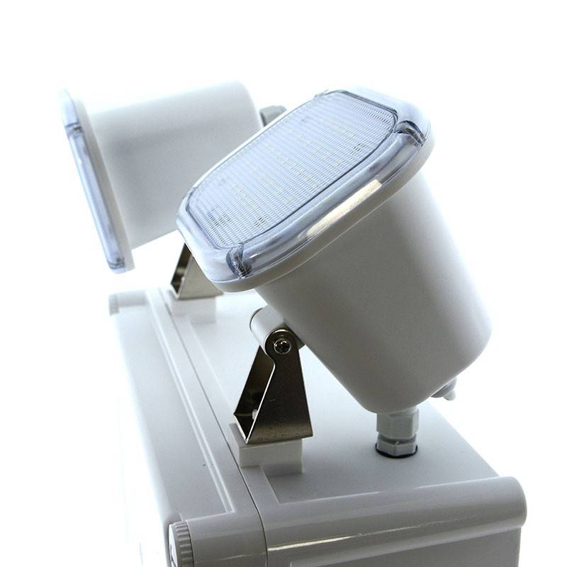 Luz de Emergência LED Industrial Dupla 2x6W IP65