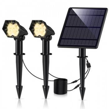 Foco Solar Exterior Dupla 3W IP65 Foco Solar Exterior Dupla 3W IP65