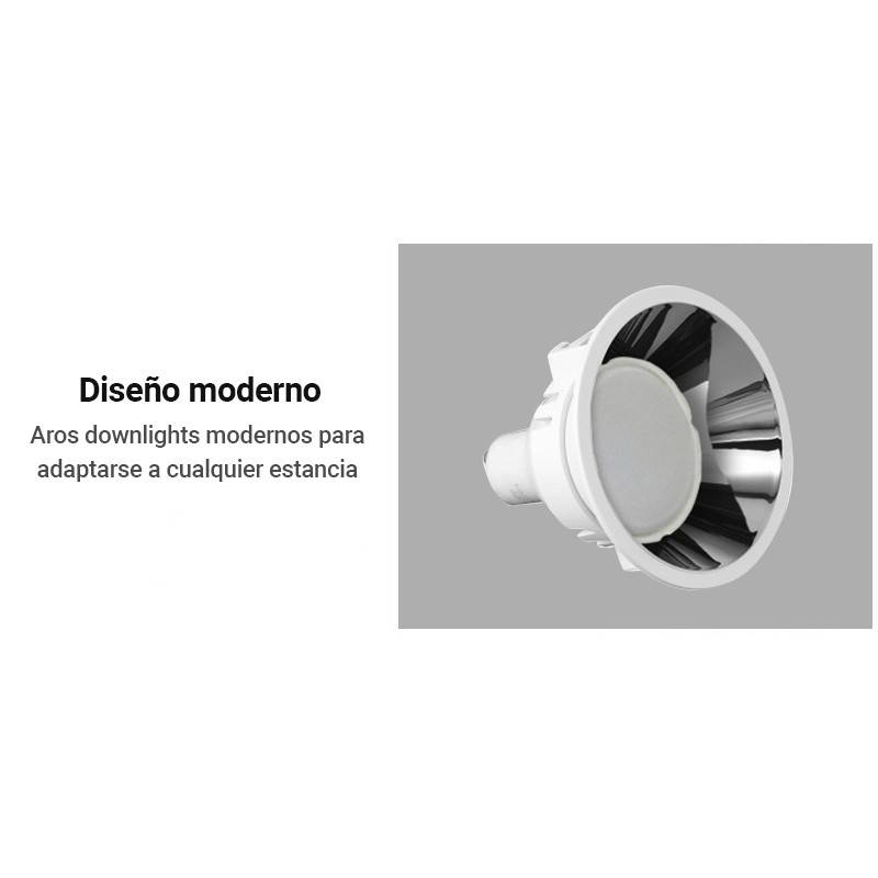 Aro encastrável para dicróicas LED downlight Ø75mm GU10/MR16