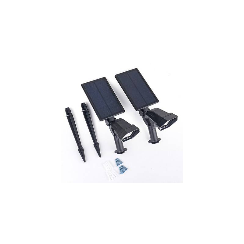 Luzes exteriores solares LED com sensor crepuscular 2W